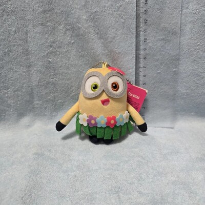 韩国限定minions小黄人草裙毛绒挂件