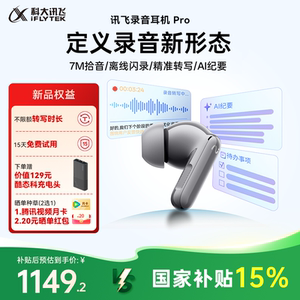 【政府补贴15%】讯飞录音耳机入耳式智能体无线录音笔咨询客服