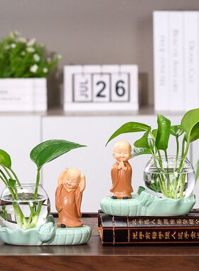 和尚花瓶客厅花盆花瓶慧能插花