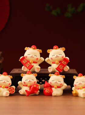 新款卡通招财猫办公室家居桌面小摆件招财纳福猫猫创意装饰品礼品