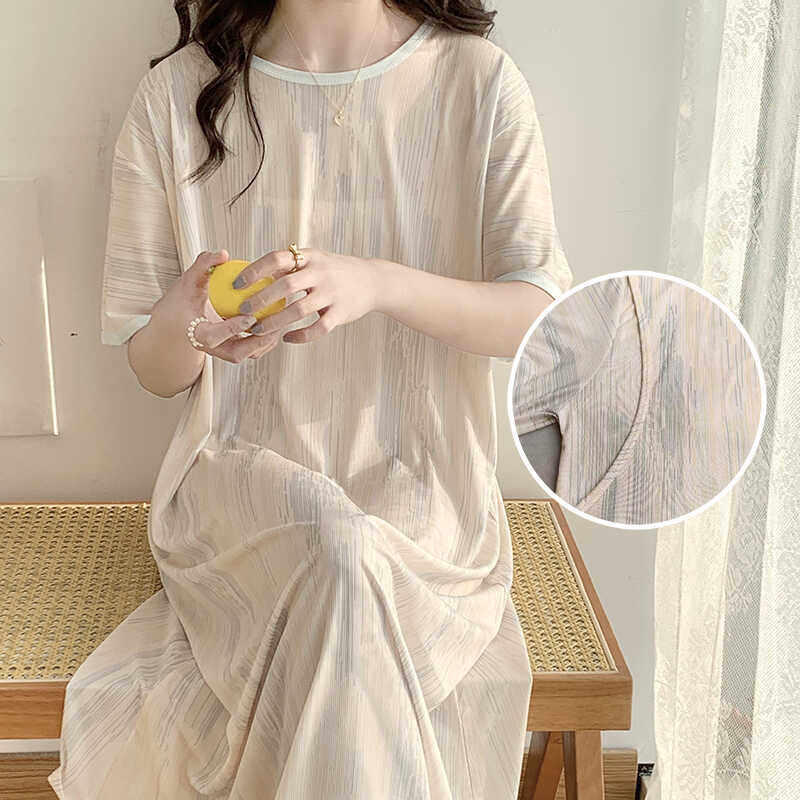 大码300斤冰丝短袖产妇入院待产裙夏季喂奶月子服孕妇哺乳睡裙200,孕妇装/孕产妇用品/营养,家居裙,淘宝优惠券,粉丝福利购,淘宝优惠卷