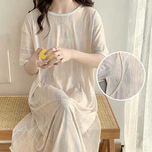 大码300斤冰丝短袖产妇入院待产裙夏季喂奶月子服孕妇哺乳睡裙200