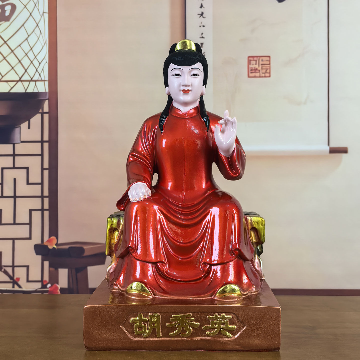胡秀英神像树脂佛像家用摆件居家黄秀英佛像神像