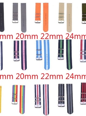 代用ticwatch moto360二代 三星S2 华米华为watch尼龙帆布 手表带