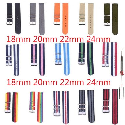 代用ticwatch moto360二代 三星S2 华米华为watch尼龙帆布 手表带