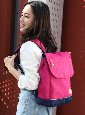 雾美 女双肩背包 轻户外旅行背包 轻便休闲背包 望梅19116