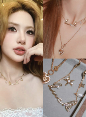 hucaresLuck金色轻奢小众项链