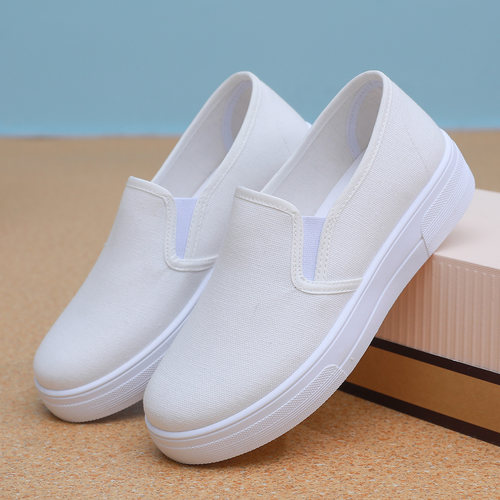 休闲舒适防滑百搭韩版平底小白鞋