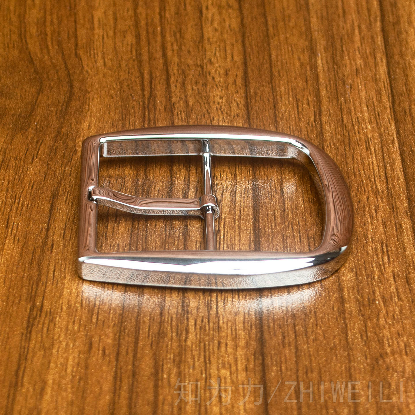 知为力高档4.0白铜D字皮带扣银色针扣方形腰带扣精工品质单独扣头