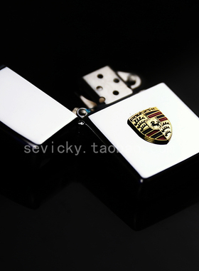 金属立体小车标不是滴胶薄片适用于宝保捷装饰打火机车内饰点缀