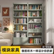 峰阳灰绿色书架置物架落地多层家用钢制客厅卧室靠墙铁艺收纳架sj