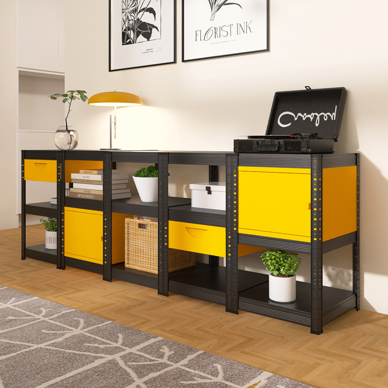 峰阳简约多层金属家具电视柜斗柜