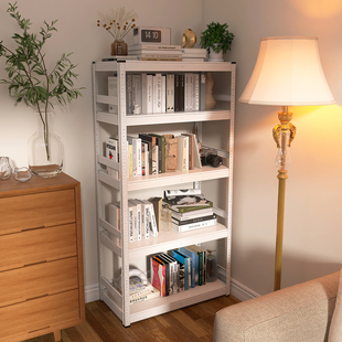 峰阳白色钢制书架沙发边读书角开放式书柜落地y1图书绘本收纳架t1