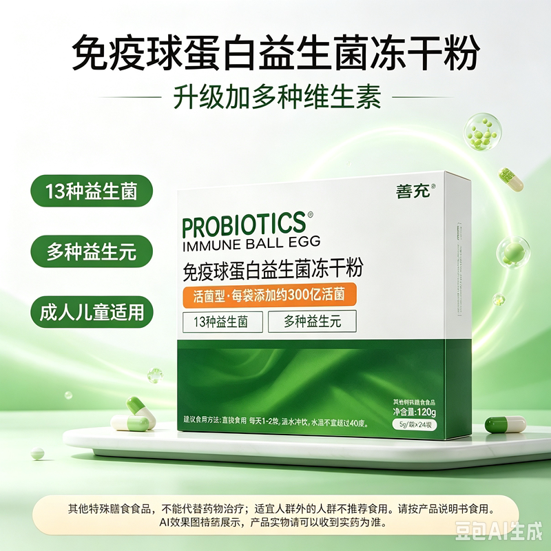 善充免疫球蛋白多维益生菌冻干粉图片