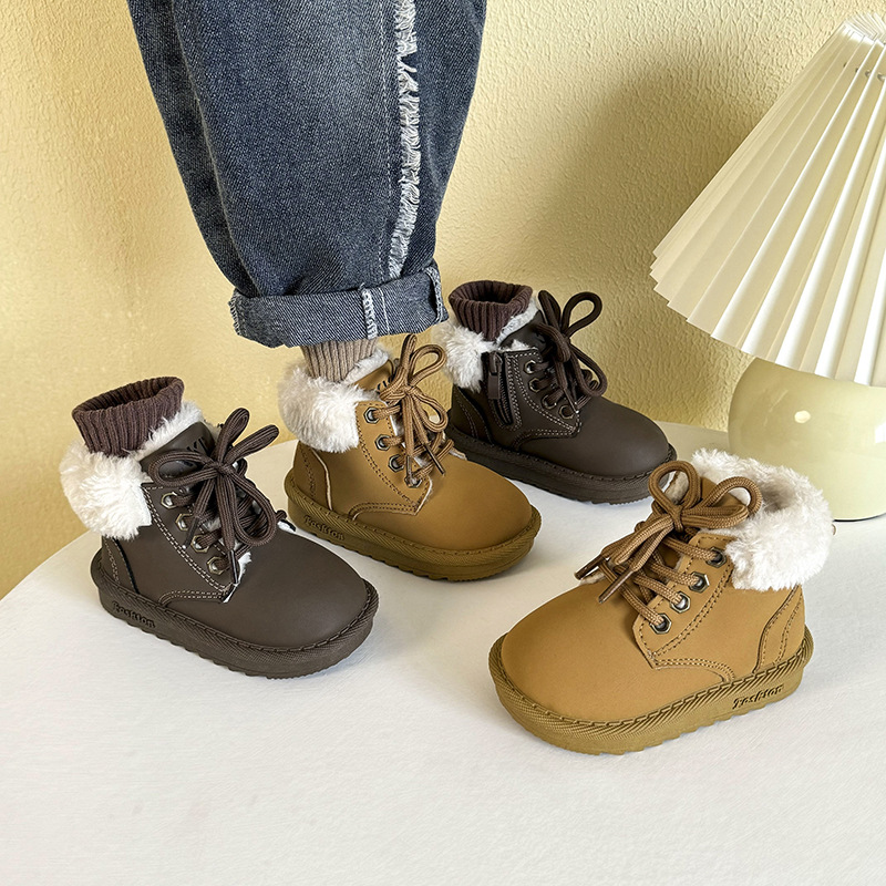 官网儿童雪地靴男女童保暖棉鞋