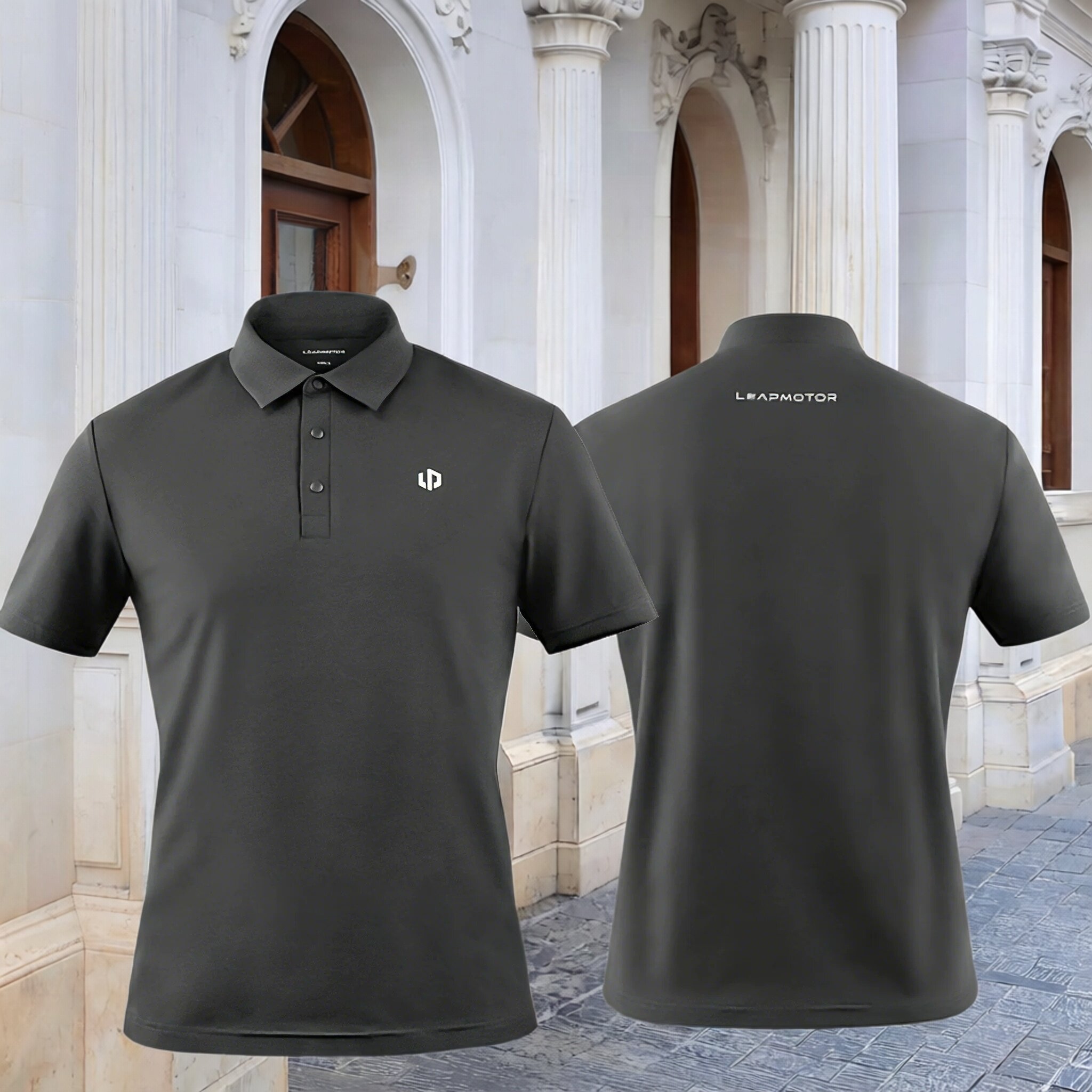 新款原厂零跑汽车4S店工作服翻领短袖POLO衫定制工装纯棉印字logo