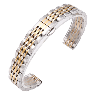 精钢表链男适配阿玛尼满天星dw天梭浪琴天王西铁城金属手表带女士