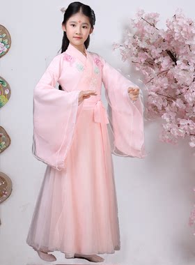 儿童古筝演出服女汉服