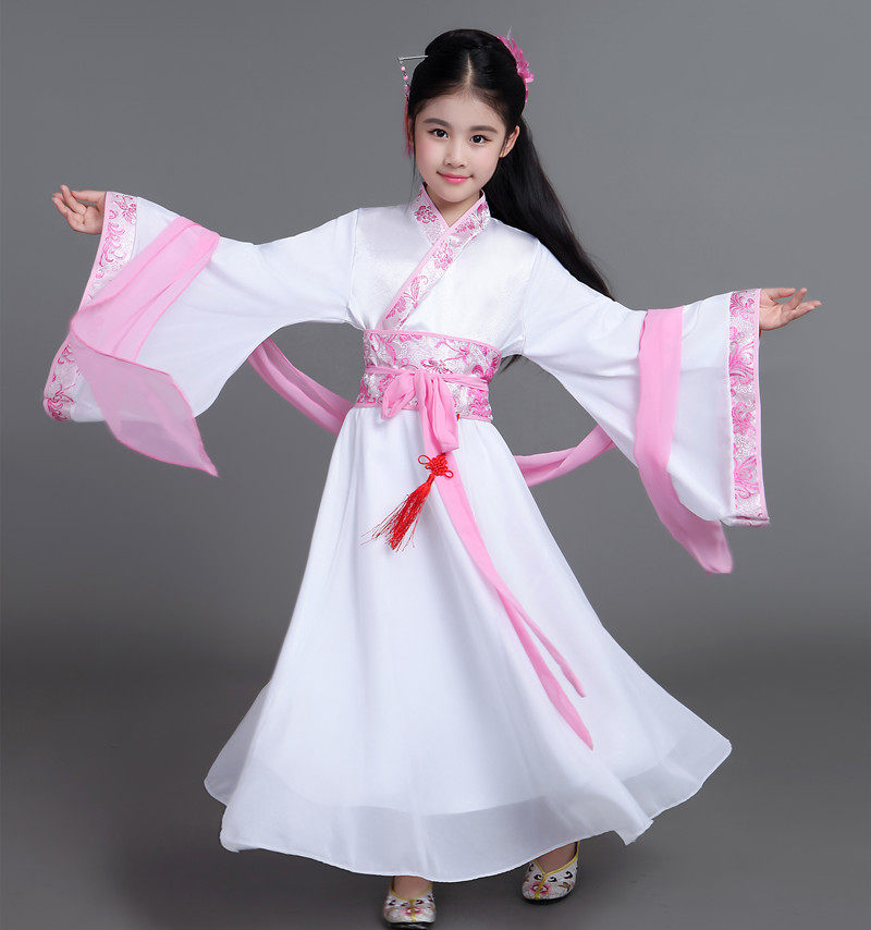 儿童古装女汉服交叉襦裙仙女服装儿童cos服装唐装写真服装女新款