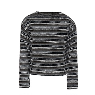 STRIPED 落肩版 SLEEVE 大领口 型 条纹毛织落肩长袖 JCAESAR
