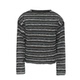 落肩版 JCAESAR 型 条纹毛织落肩长袖 大领口 STRIPED SLEEVE
