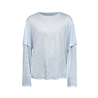 The JCAESAR LONG SLEEVES feature a two-piece bamboo joint pattern long-sleeved design with a loose collar and multiple colors thumbnail 4