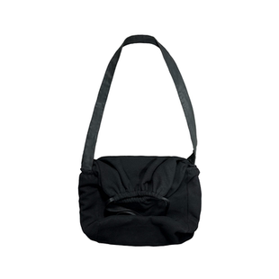 拼接蜡感做旧皮包带 定制面料 带口抽绳 BAG拼皮抽绳袋包 JCAESAR