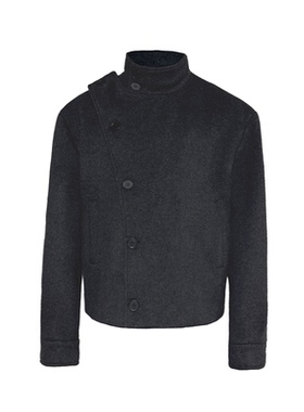 JCAESAR JACKET 翻领纽扣羊毛夹克 高含量羊毛 可调节腰袢 微宽松