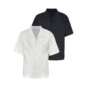 SEAGULL CALLOR SHIRT海鸥领叶纹衬衫 JCAESAR 褶皱肌理 提花翻领