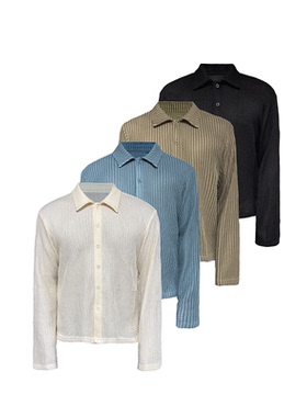 JCAESAR WOVEN LONG SLEEVES 编织长袖衬衫 肌理镂空 微宽松 多色