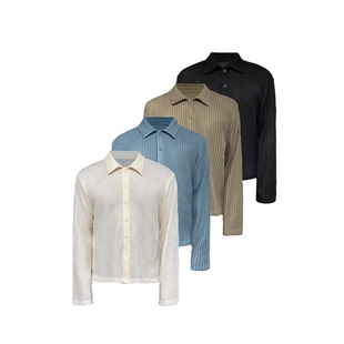 SLEEVES 编织长袖 衬衫 JCAESAR 微宽松 LONG 肌理镂空 多色 WOVEN