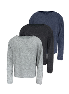 JCAESAR SLEEVE 坑条船领长袖 花色肌理 亲肤百搭慵懒 船领设计