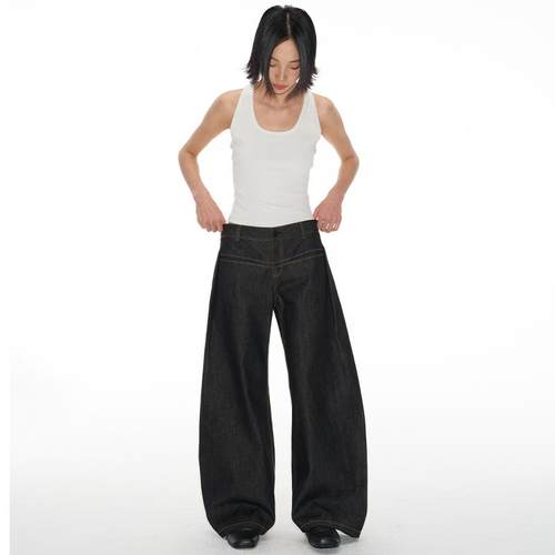 JCAESAR工字褶香蕉裤挺阔低腰