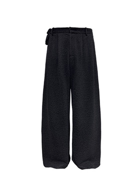 JCAESAR PANTS 打褶侧腰包暗豹纹长裤 提花斜纹 直筒宽松