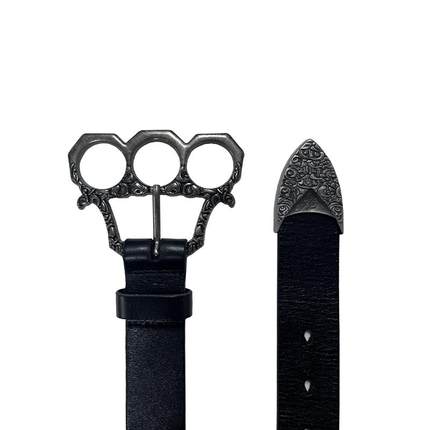 JCAESAR KNCKLE BELT 藤蔓指虎皮带 11孔 植鞣工艺 自然纹路 做旧