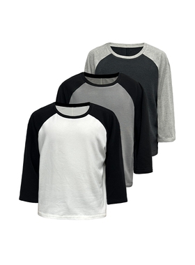 JCAESAR SLEEVE 撞色插肩七分袖 抗皱有弹性 合体剪裁 日常百搭