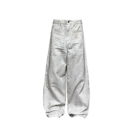 JCAESAR WHITE DENIMS 脏染压褶白牛 14OZ高克重丹宁 做旧水洗