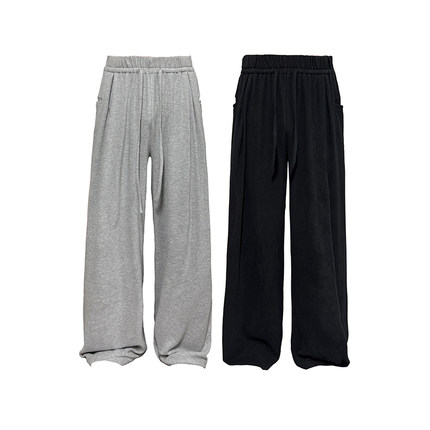 JCAESAR PANTS 侧插袋抽绳磨毛长裤 优可丝棉混纺 保暖 直筒微阔