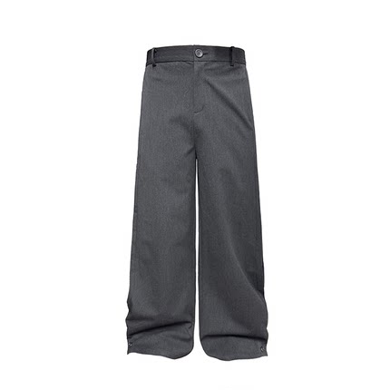 JCAESAR SIDE-PLEATED PANTS 侧打褶开叉西裤 TR面料 直筒宽松