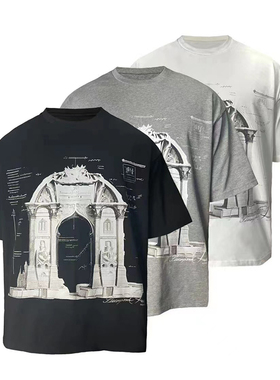 JCAESAR ARCH TEE CREATED BY AI“不存在的拱门”短袖 AI设计