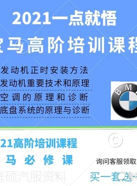 一点就悟宝马发动机正时车身电气底盘空调 高阶培训课程新款。