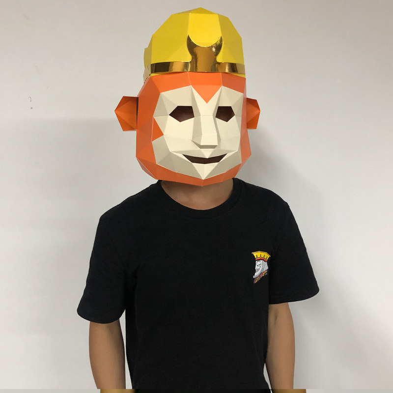 Unlimited creativity of paper cos Monkey King Mask DIY Origami Molded Headgear Journey to the West Decoration propin the Play mode/Anime/Periphery/cos/Board games , Meet/Magic Supplies , Gathering tools/Decoration , Mask  category - from Buy2taobao.com to provide professional Taobao agent buy service