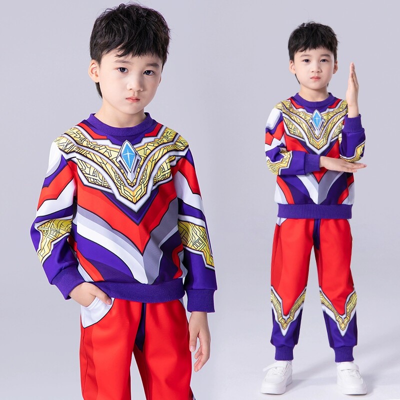 【正版】特利迦奥特曼衣服秋装男万圣/圣诞/儿童节用