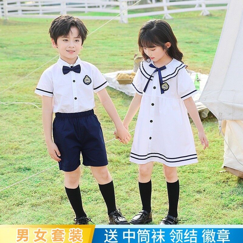 幼儿园英伦学院风夏装儿童两件套
