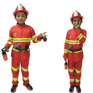 消防员服装小儿童职业体验装幼儿园表演cosplay套装