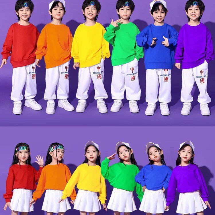 儿童彩色多巴胺舞蹈演出服｜方队