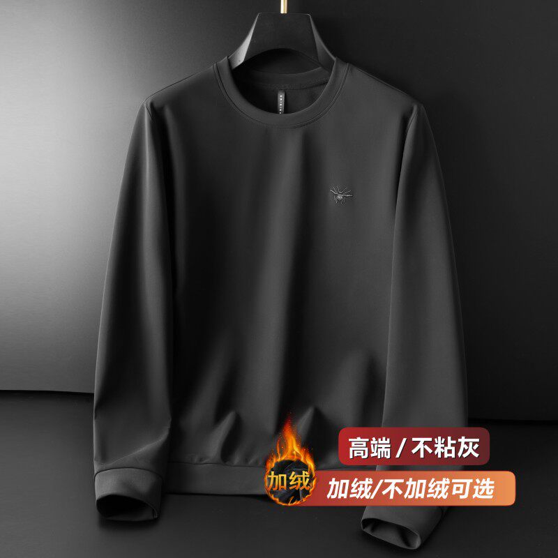 重磅圆领卫衣春秋冬套头男装上衣休闲运动长袖外穿男士加绒衣服