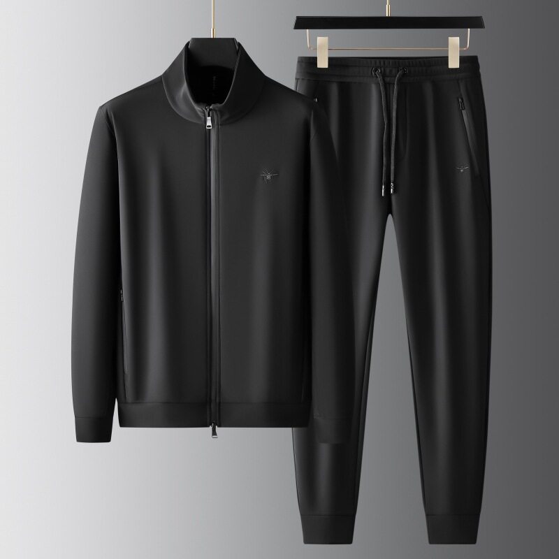 休闲2026春秋季高端运动服男士夹克外套两件套装时尚立领卫衣裤子