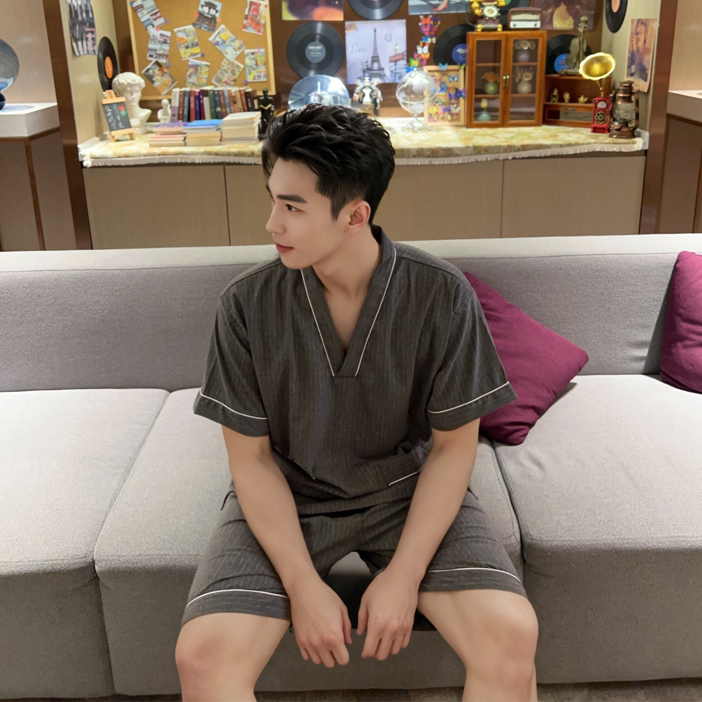 加大码高档汗蒸服男款柔软洗浴足浴按摩会所SPA美容院通用桑拿服