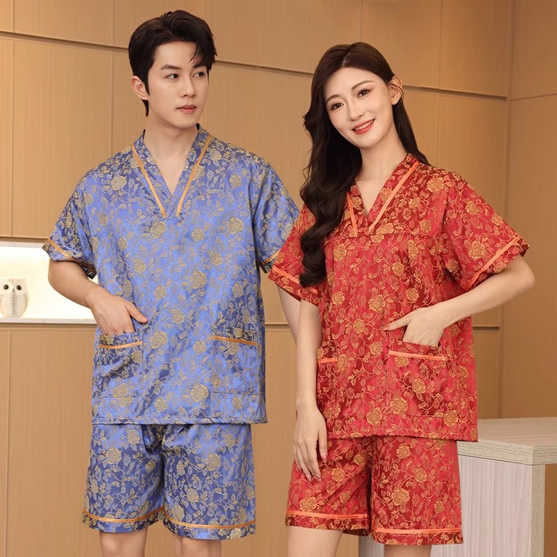 汗蒸服棉质韩版情侣洗浴服男女贵宾服桑拿洗浴服家居服睡衣酒店